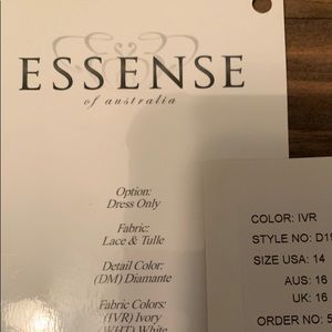 Essence of Australia dress, bought size 14, has been altered.